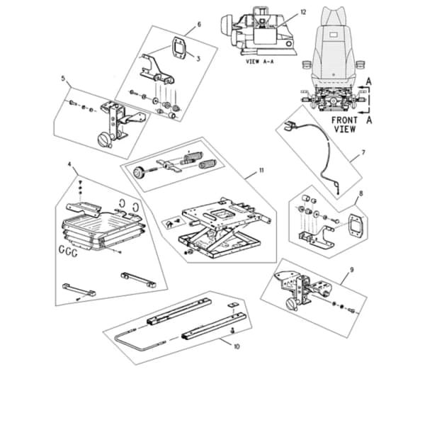 Ansamblu suspensie scaun Caterpillar 124-3926