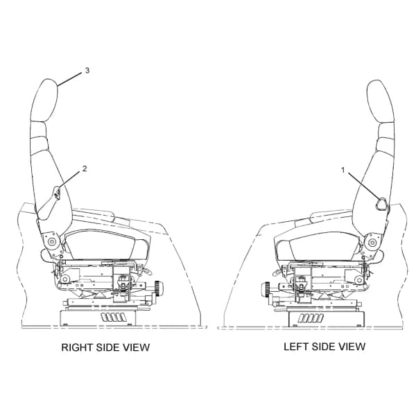 Scaun operator cu suspensie Caterpillar 164-0505