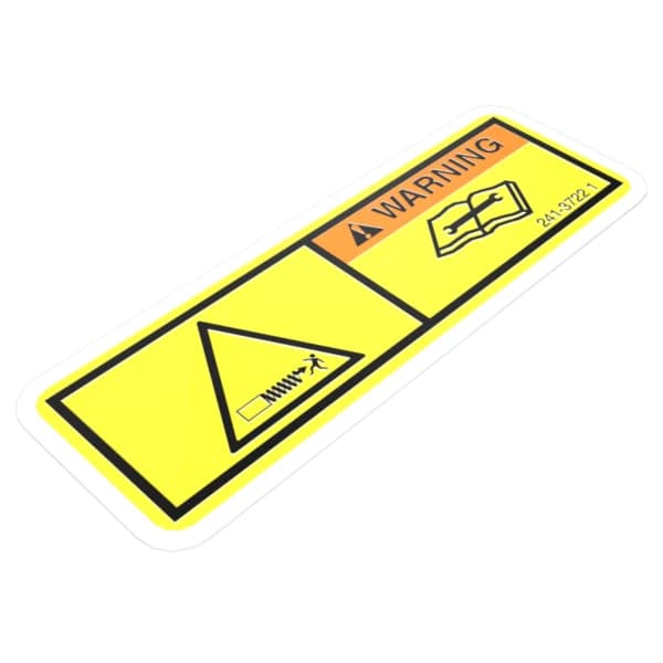 Autocolant avertizare arcul de revenire Caterpillar 241-3722