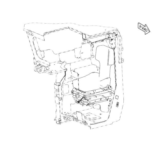 Ansamblu scaun cu suspensie Caterpillar 245-1485