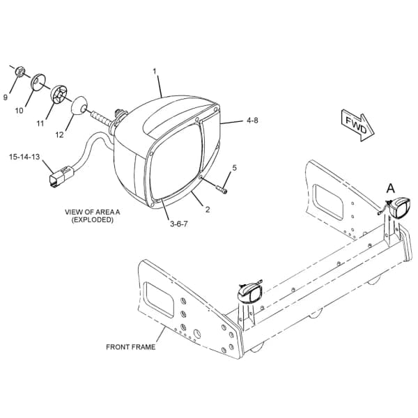 Far halogen combinat Caterpillar 302-0406