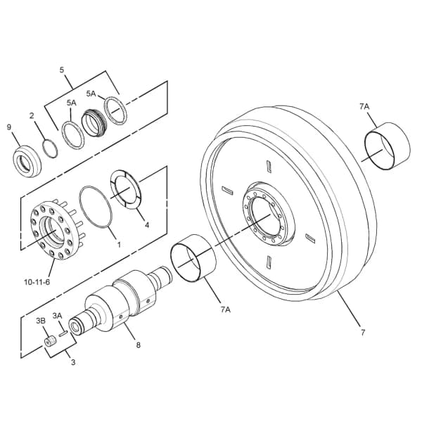 Grup roata intinsa Caterpillar 354-7512