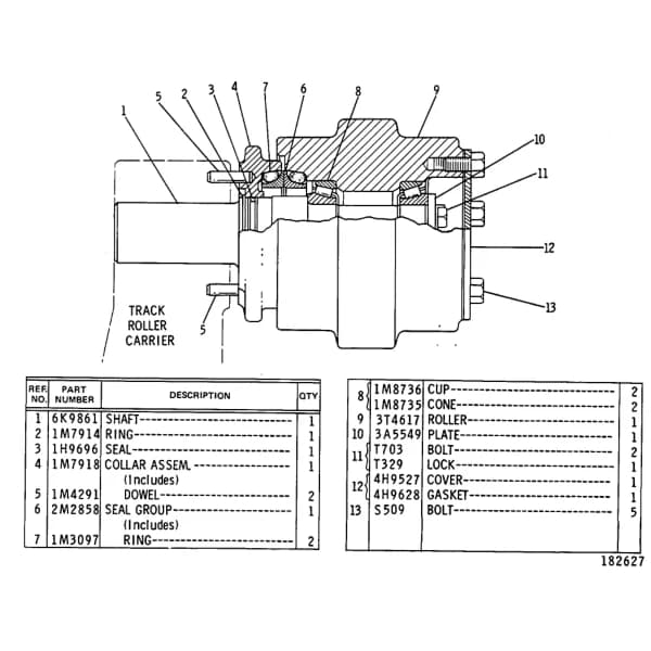 Rola sustinere senila Caterpillar 3T-4618