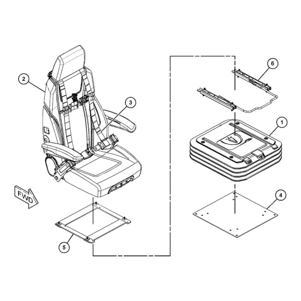 Scaun suspensie 24 Volti Caterpillar 436-8432