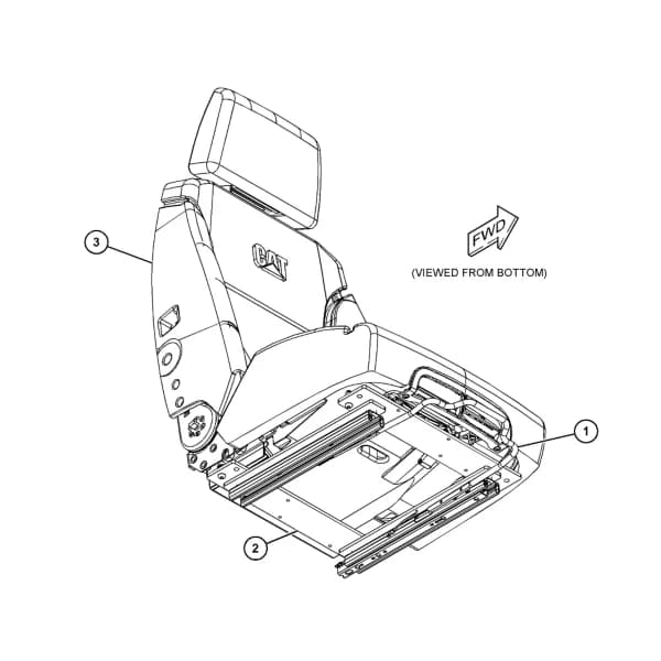 Scaun operator cu suspensie Caterpillar 452-6708