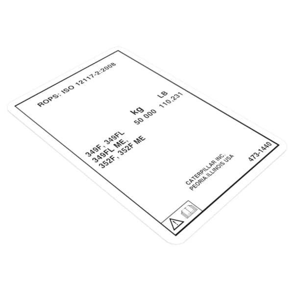 Film certificare ROPS Caterpillar 473-1440
