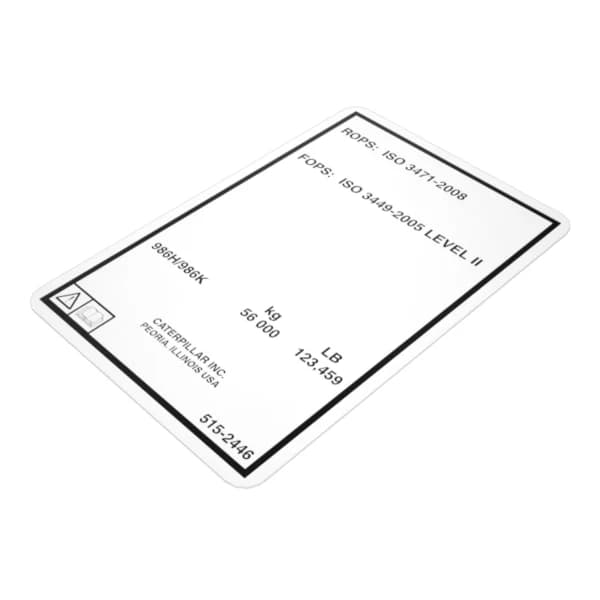Film informativ Structura de protectie la rasturnare Caterpillar 515-2446
