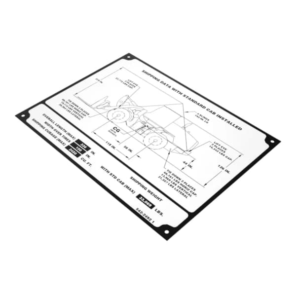 Placa informatii transport Caterpillar 542-2492
