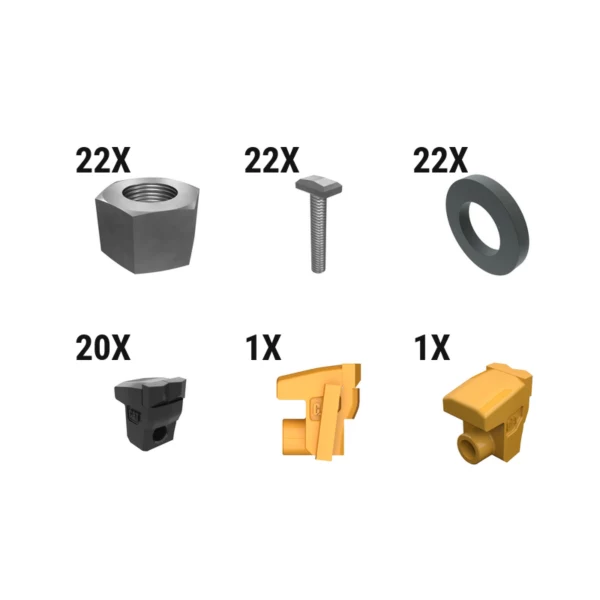 Kit dinti scarificator rezistent la piatra Caterpillar 627-9573