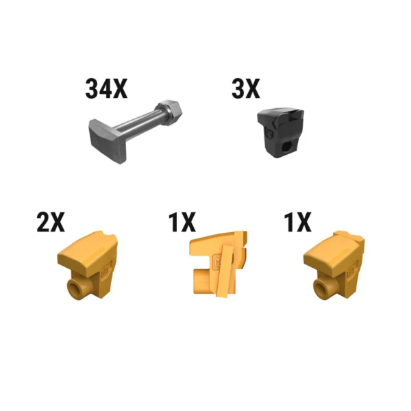 Kit dinti carbura scarificator Caterpillar 627-9592