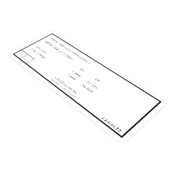 Film informativ Structura Protectie Rasturnare Caterpillar 639-8622