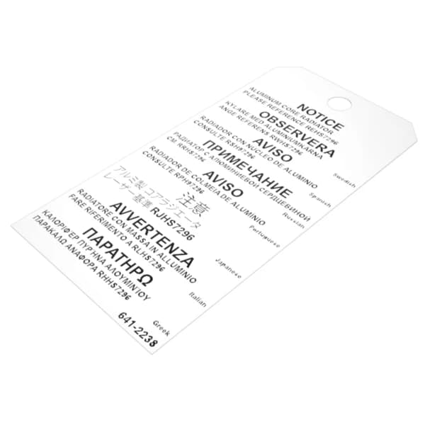Eticheta informatii lichid racire extins Caterpillar 641-2238
