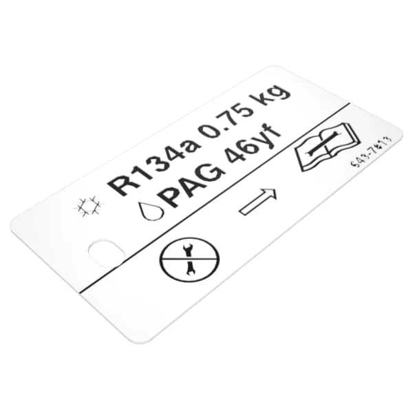 Placa instructiuni climatizare Caterpillar 643-7813