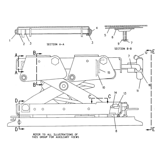 Ansamblu suspensie scaun Caterpillar 6W-8502