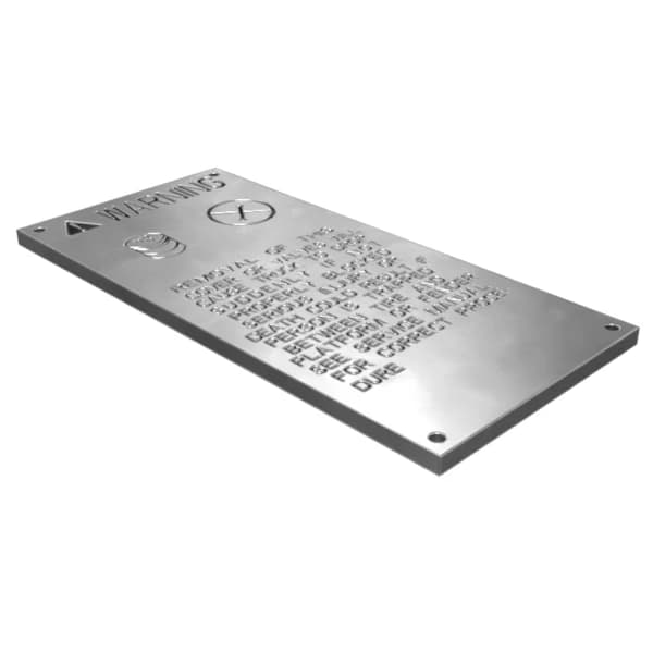 Placa avertizare suspensie Caterpillar 8T-4755